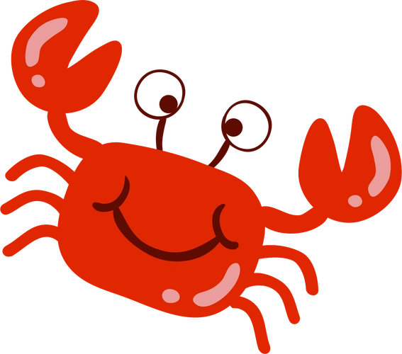 卡通手绘可爱螃蟹图片