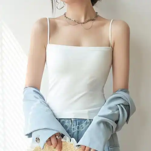 一字抹胸露肩上衣