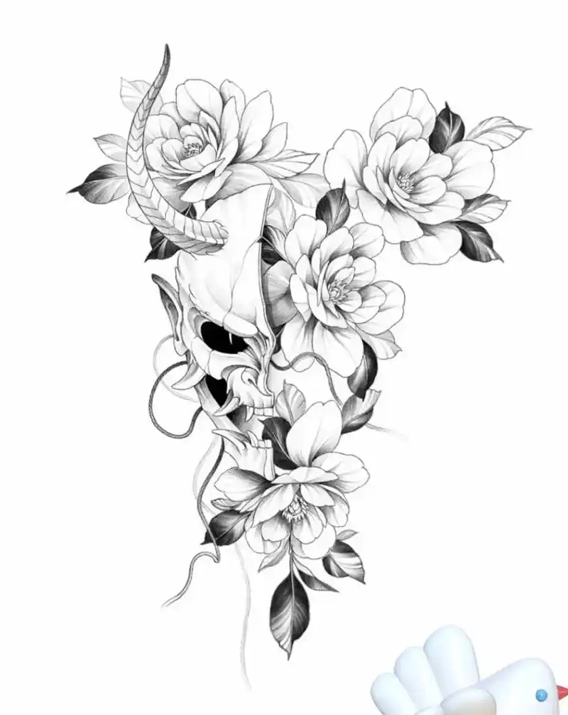 素花手稿推荐,#纹身图案手稿 #纹身手稿 - 抖音