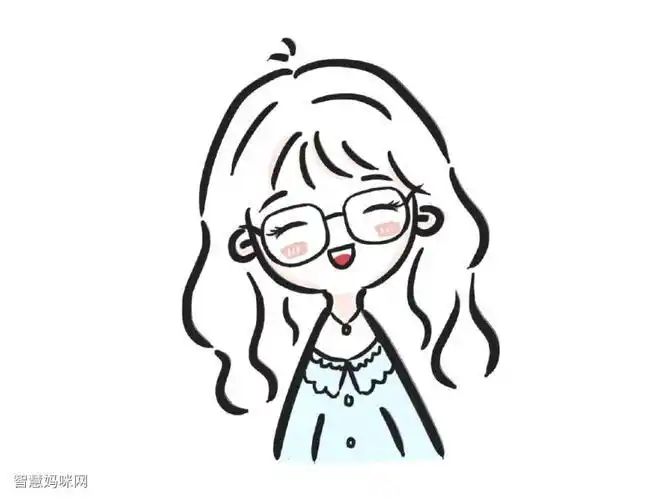 线稿简笔画线描填色画画插画素材图动漫人物画可爱女生怎么画可爱女