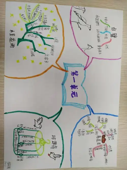 语文第一单元思维导图——追梦班
