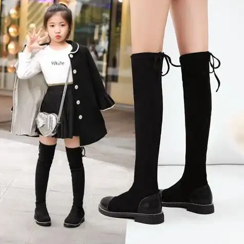 搭配出来的黄黑皮穿搭|黑丝77长筒靴的酷女孩穿搭穿搭鞋子酷女孩长