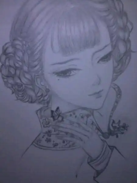 求手绘的黑白古装美人图,要飘逸,悲伤的