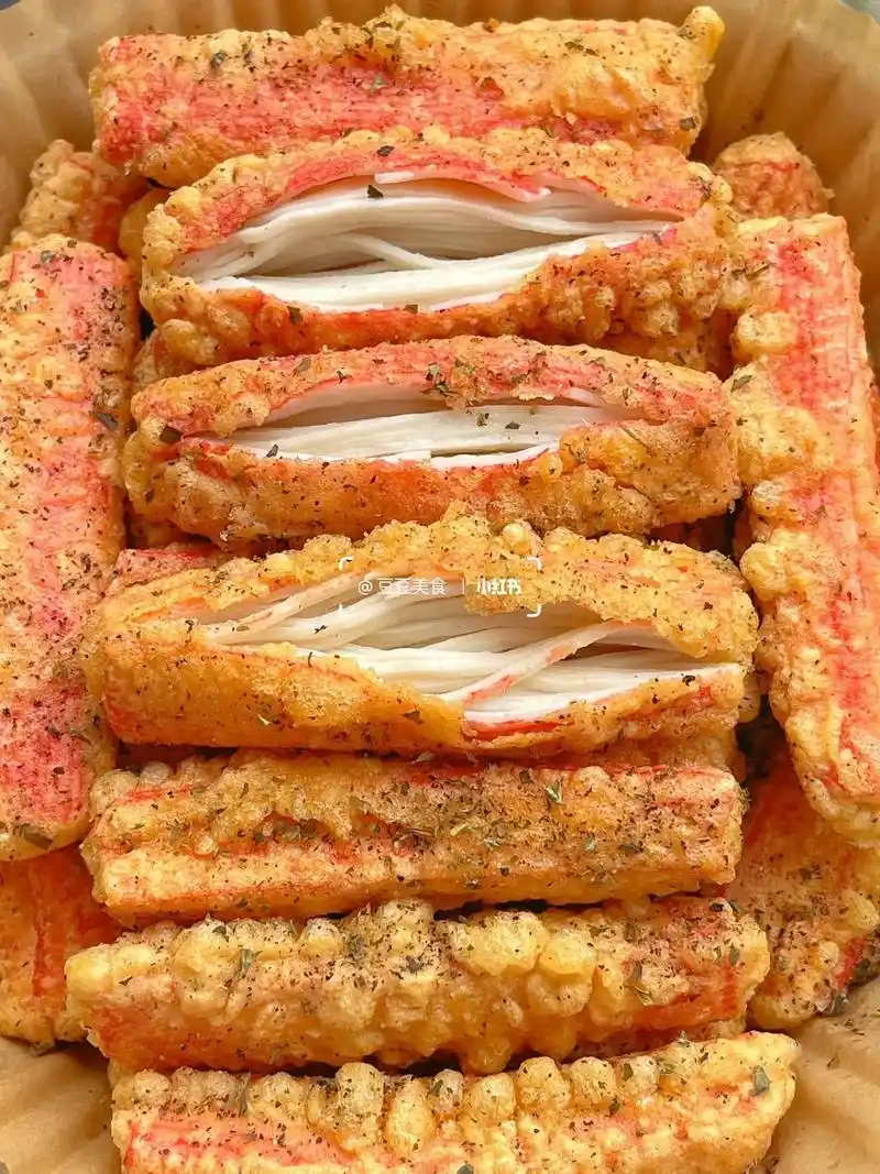 好吃01了的香酥炸蟹柳7515你们一定要试试!||# - 抖音