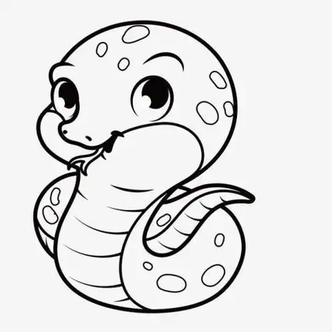 蛇卡通简笔画教程