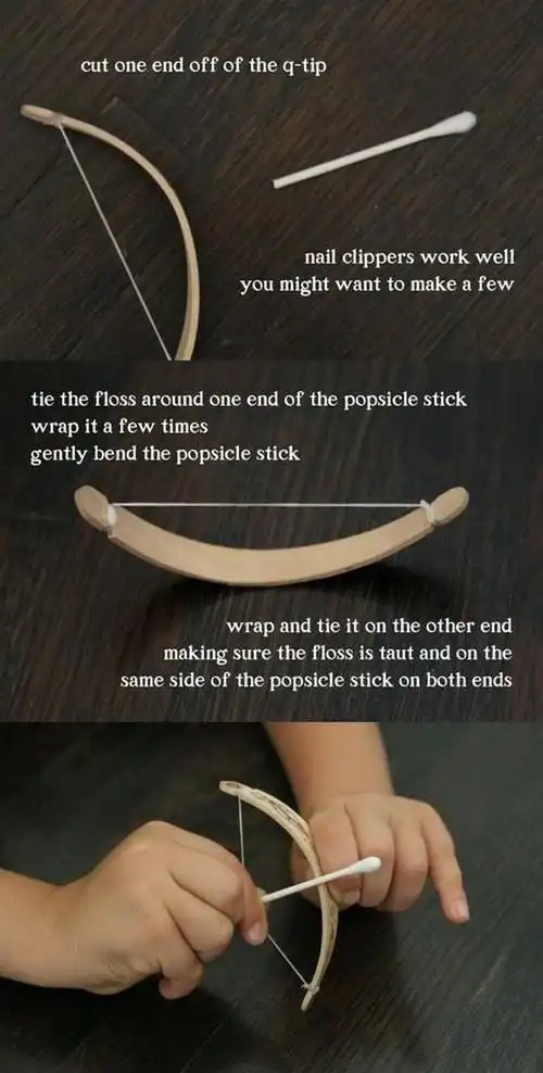 用棒冰棍做一个小弓箭