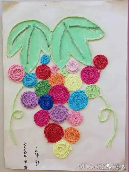 心灵手巧的老师们粘贴画学起来啦