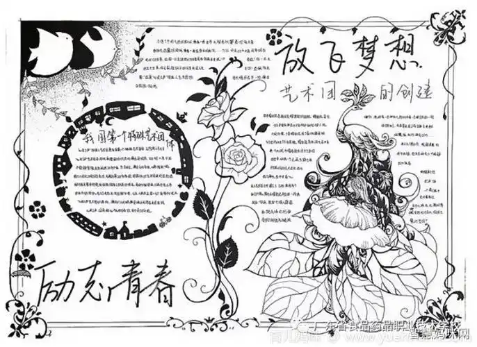 青春梦想00后的手抄报青春梦想手抄报