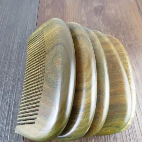 檀木梳 正宗绿檀木梳子 精美雕花 小巧型梳 礼品货源混批2016羊年