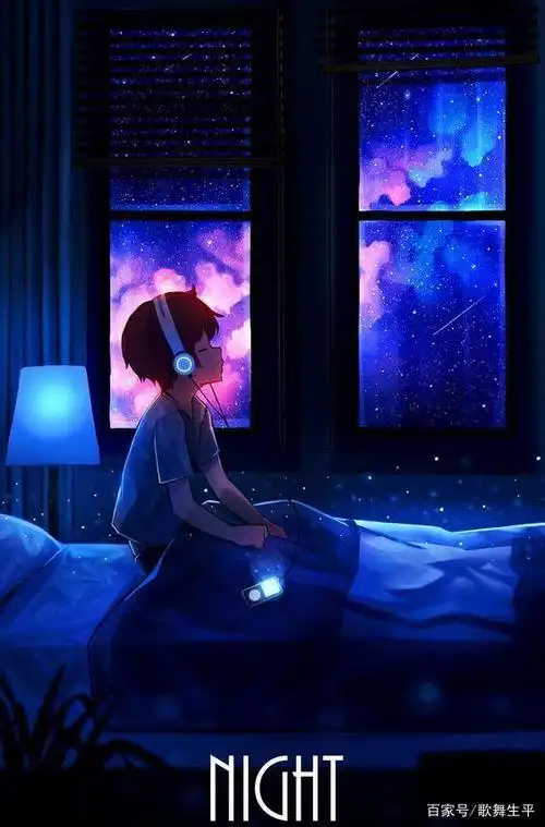 二次元动漫 孤独的小女孩