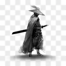 中国风水墨武侠剑客背影pngpsd水墨中国武侠江湖人物pngpsd水墨中国