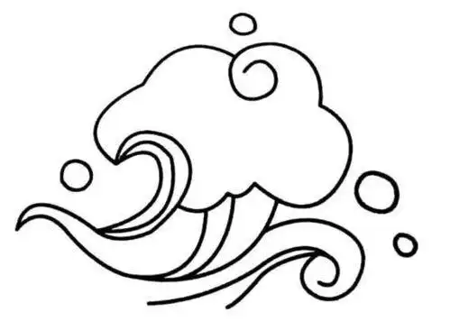 浪花的简笔画帆船和浪花的简笔画