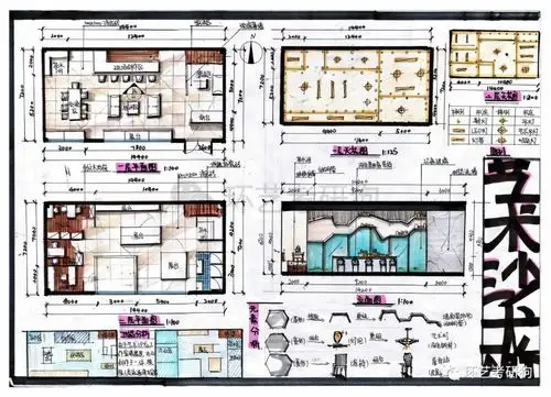 环艺快题丨室内快题优秀作品集锦风暴手绘武汉环艺考研狗