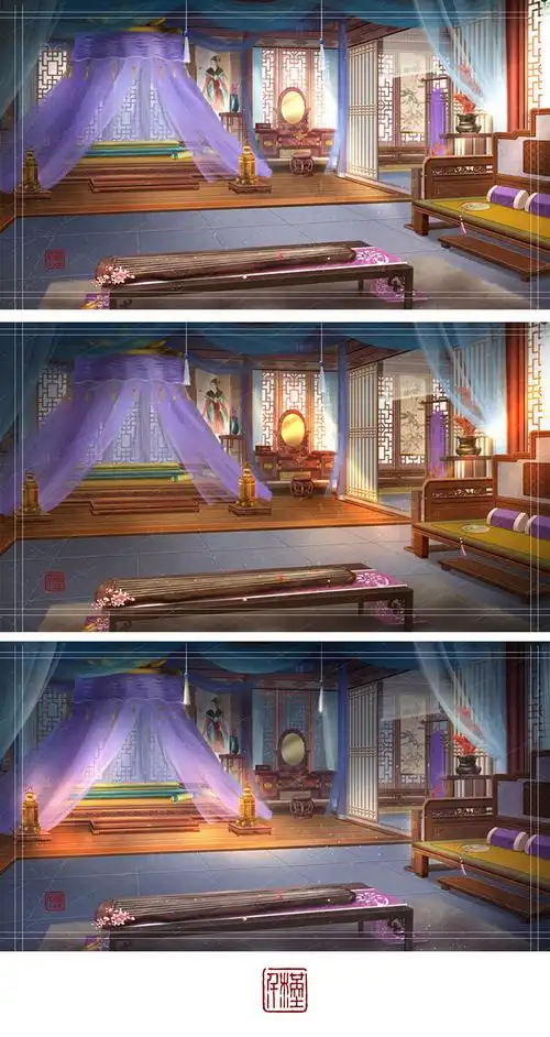 古风宫廷场景|插画|商业插画|槿千 - 原创作品 - 站酷 (zcool)