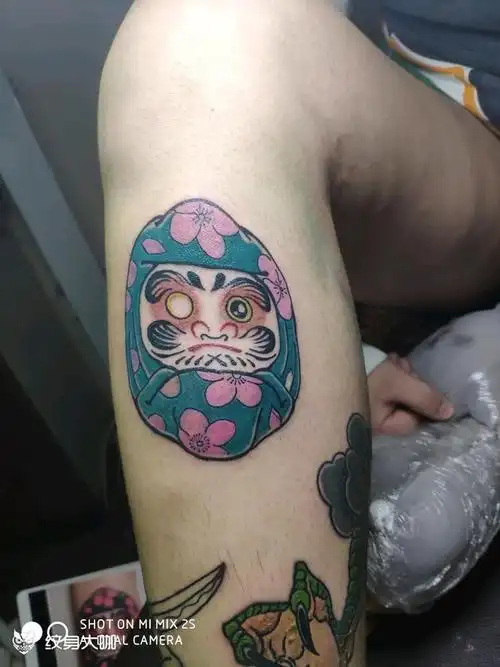 达摩蛋_纹身图案手稿图片_梁飞虎的纹身作品集