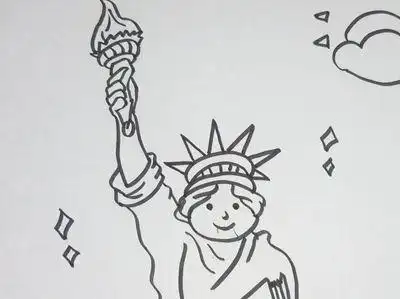 关于自由的简笔画