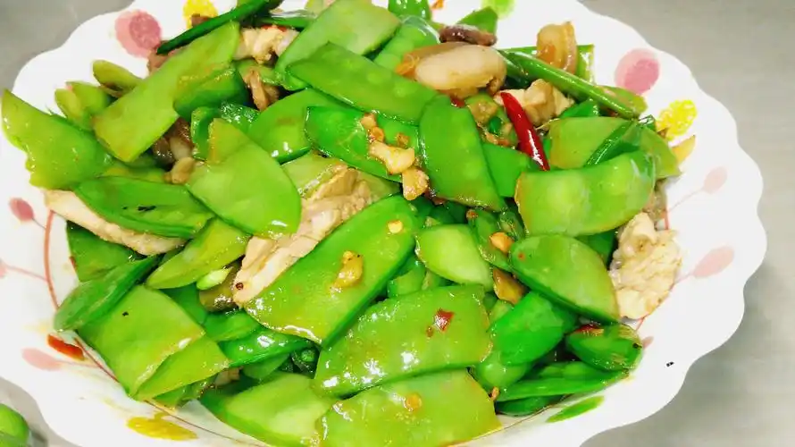 荷兰豆和肉片这样炒,甜脆好吃特别下饭,美味的家常菜美食!