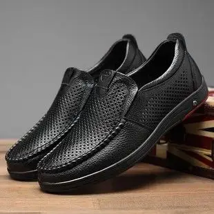 中老年人男士皮凉鞋