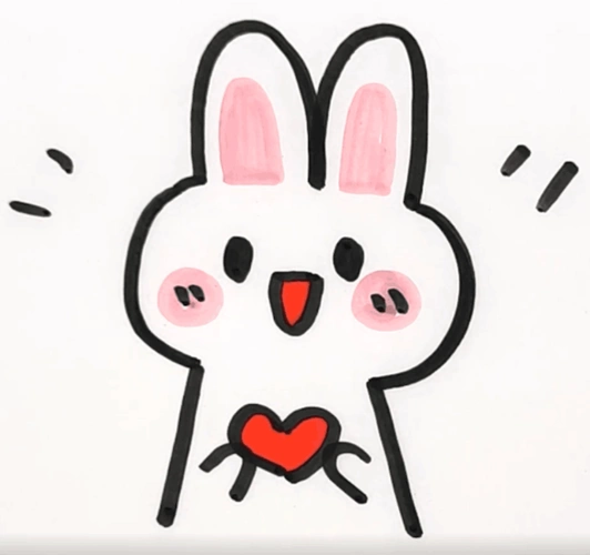 怎么快速简单画告白兔新手6步画小兔子教程图文