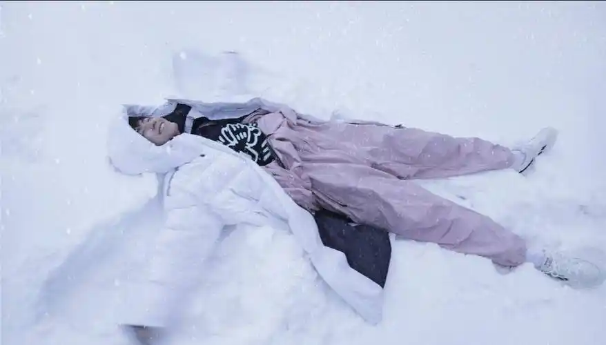 王俊凯堆雪人画面唯美,和柴犬漫步雪地之间,独自远眺