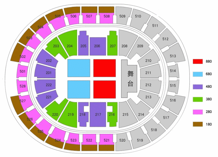 2012 范玮琪上海演唱会 - 座位图