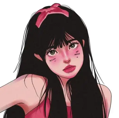 超可爱小女生歪头杀手绘头像