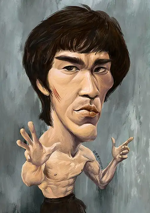 时代人物漫像|之功夫明星|动漫|单幅漫画|singtreelee_原创作品-站酷