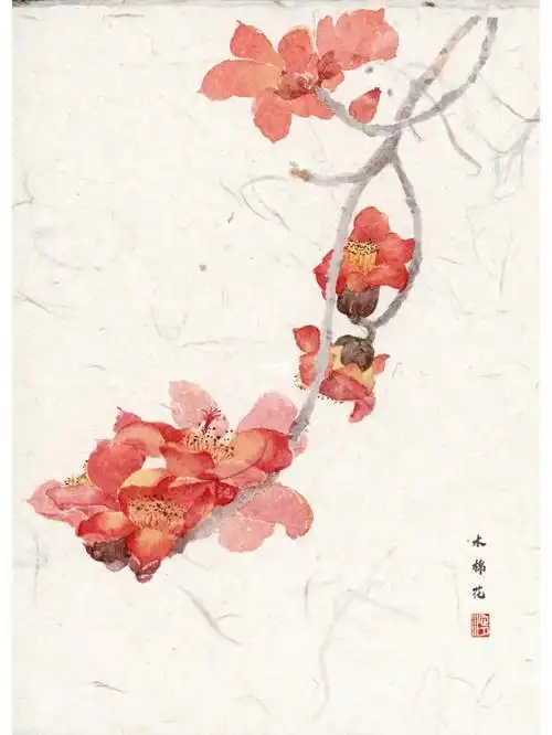 脱稿水彩#寻找小红书绘画大神#绘画#画画#木棉花#画画的日常