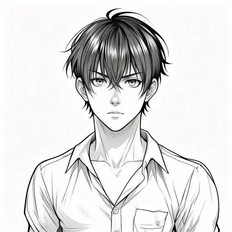 酷帅男生头像,黑白素描风 喜欢这种酷酷的动漫男生头像吗?