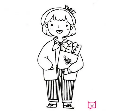 漂亮的人物简笔画大全,q版可爱小女生简笔画