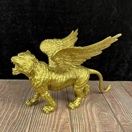 大号纯铜飞虎翅膀生肖老虎黄铜如虎添翼虎年大吉新年送礼家居摆件