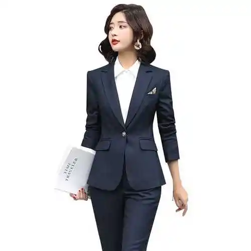 高端职业装西装套装女春秋总裁气质女神范正装西服时尚前台工作服
