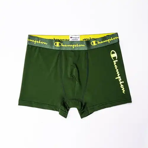 内裤champion冠军男士经典logo透气舒适灰色四角平角裤