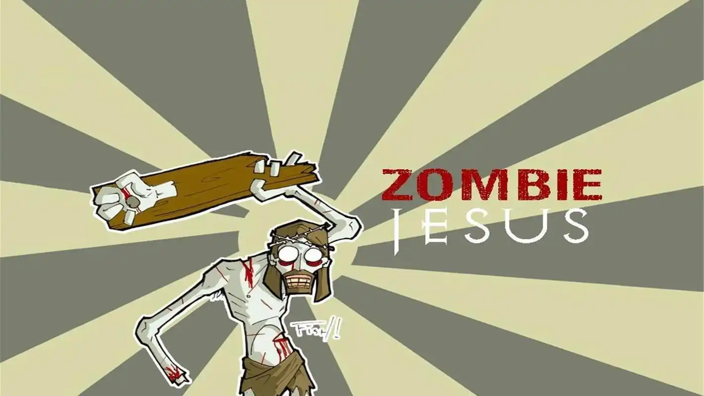 恶搞耶稣创意高清桌面壁纸