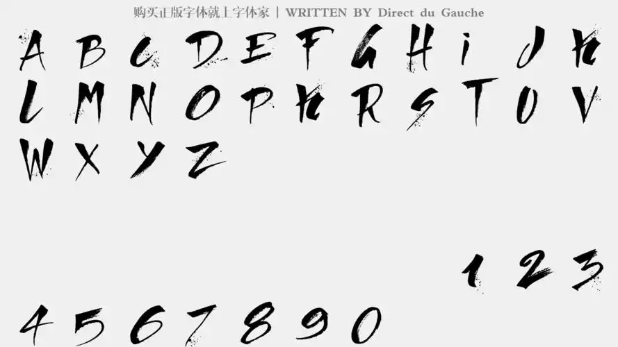 direct du gauche - 大写字母/小写字母/数字