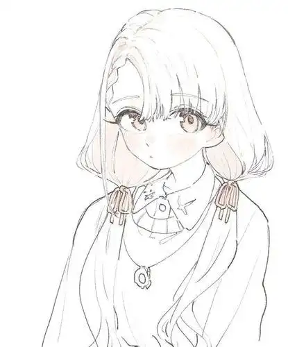 素描动漫人物少女 画画简单学动漫人物女