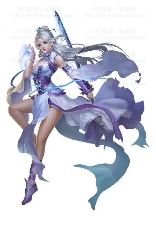 贵宾会员组免费下载百媚道宗cg网游800张3d古风美女人物古装设定原画