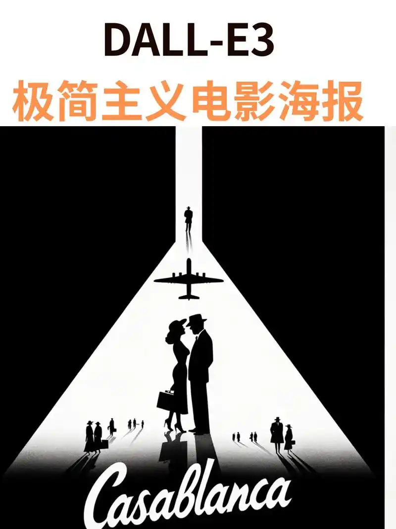 dalle3极简电影海报风格.提示词咒语见最后 #ai绘画 - 抖音