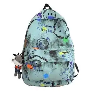 海上繁花李沁杜晓苏同款包包背包书包男渐变涂鸦学生大容量双肩