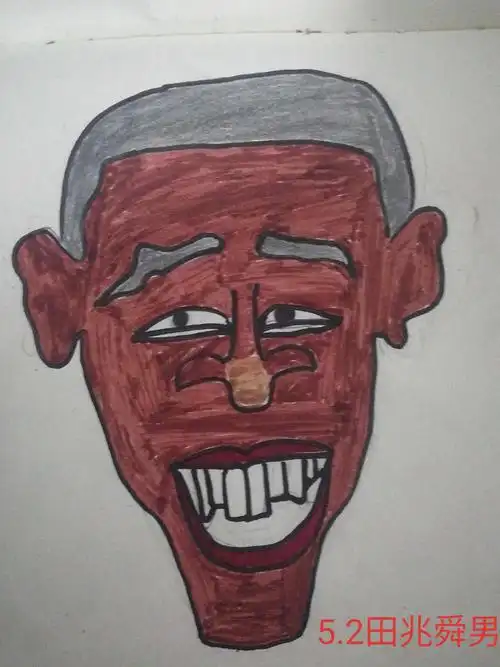 的夸张之外孩子们大胆尝试不同人物性格特点,职业特点,进行添画和装饰