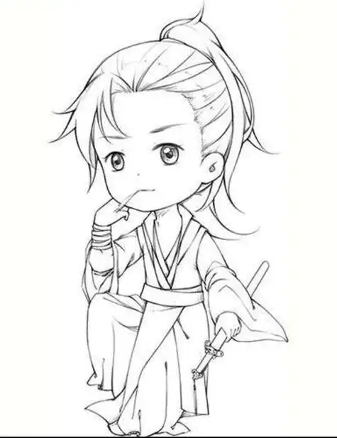 可爱的卡通人物简笔画【可爱的卡通人物简笔画 古风】 简笔画图片大全