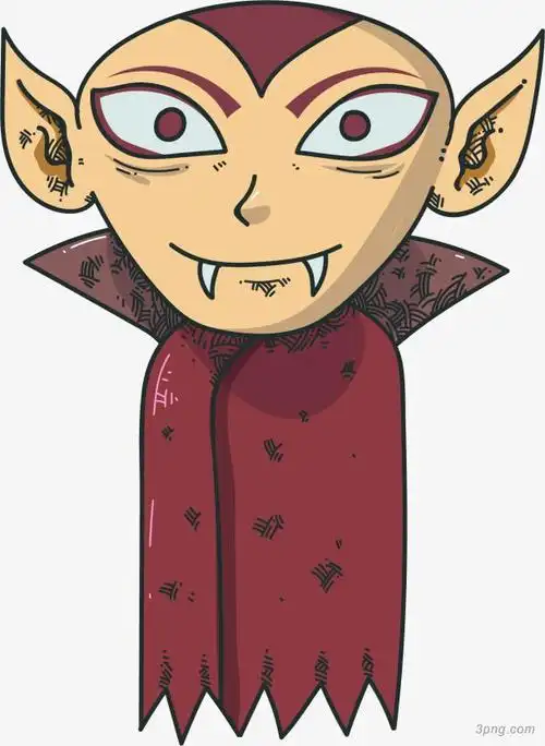 万圣节卡通吸血鬼png素材透明免抠图片节日元素