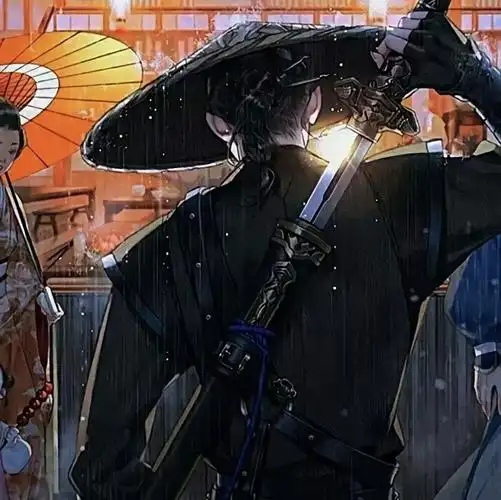 古风头像  男头  侠客  背影