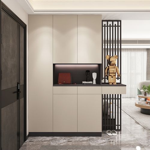 家用门口鞋柜玄关柜一体靠墙隔断柜客厅屏风进门入户实木定制酒柜
