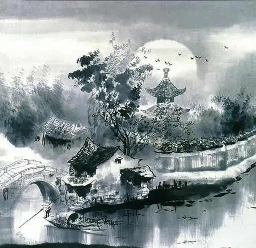 烟雨江南 国画山水