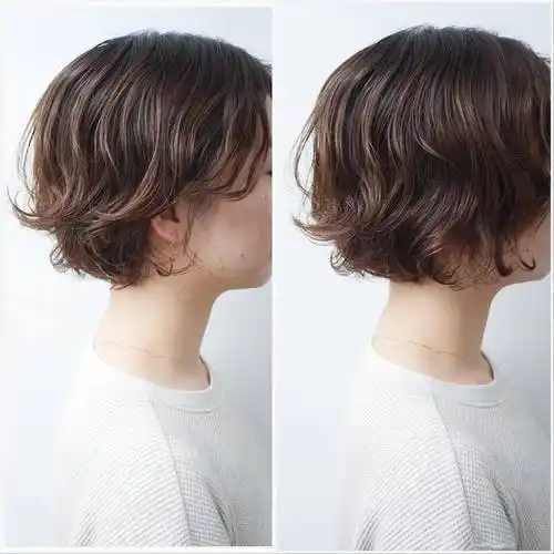 短发这样烫蓬松不太卷,好看不老气,效果嘎嘎好|烫发|卷发|发型|妆容