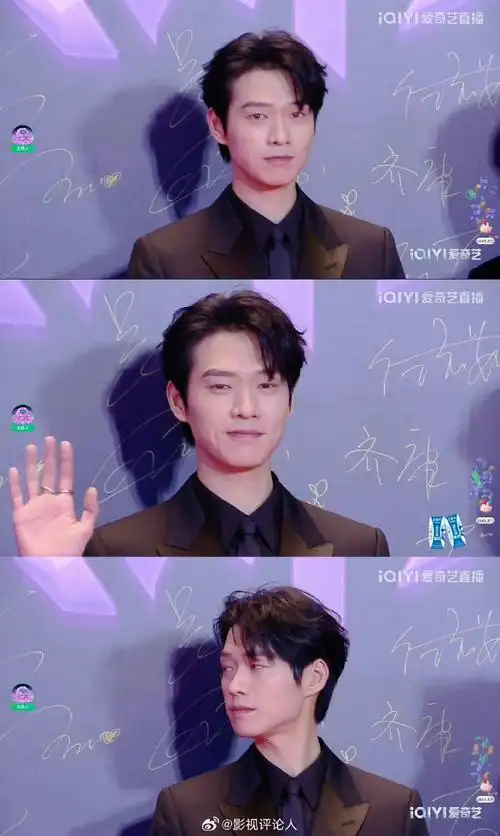 魏大勋黑色绅士西装#/#尖叫之夜红毯#魏大勋笑起来真的好有感染力 !!