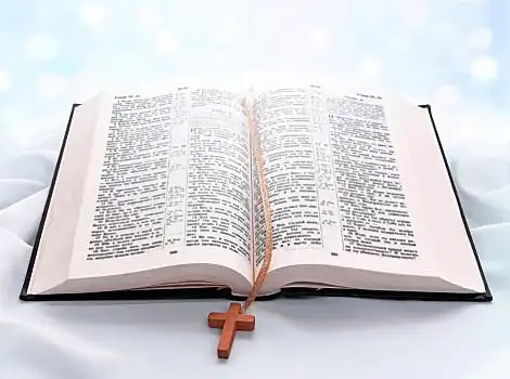 翻开,圣经,书本,基督教