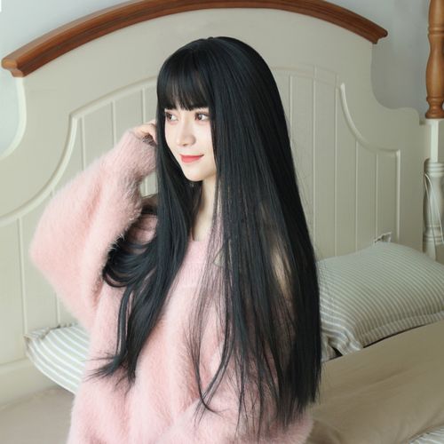 长直刘海女装大佬伪娘假发男用cos整顶假发