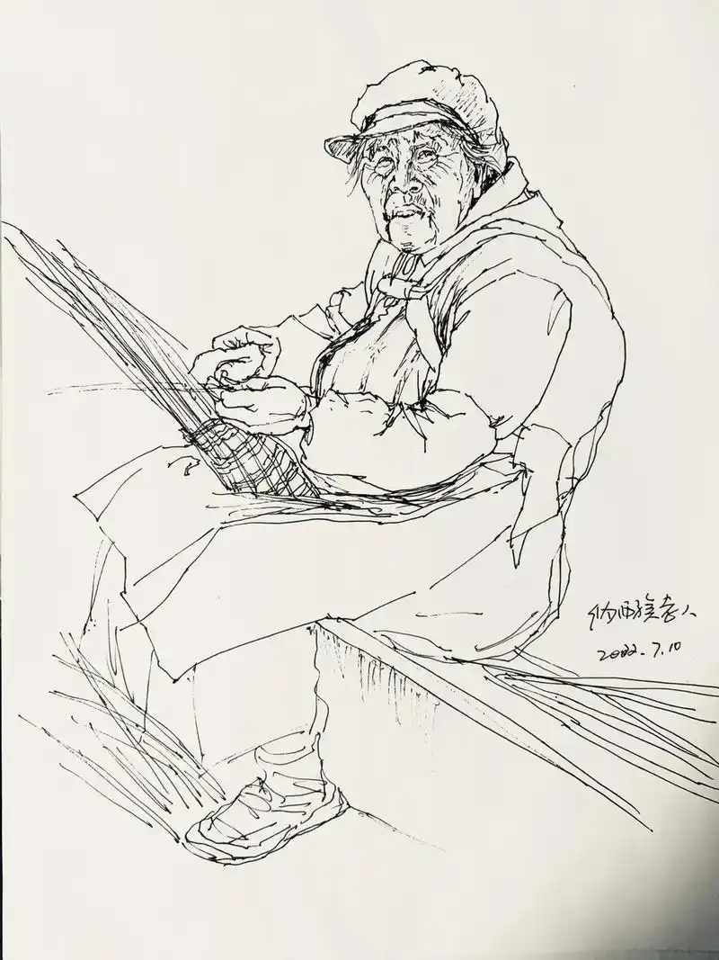 纳西风情#画画使我快乐 #速写人物 #速写 #想画就画 #因 - 抖音